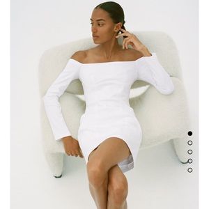Fitted white dress Zara TRF